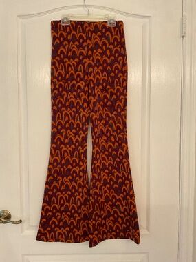 Parfois Bell Bottom 70’s Look Rust Orange Pants size S